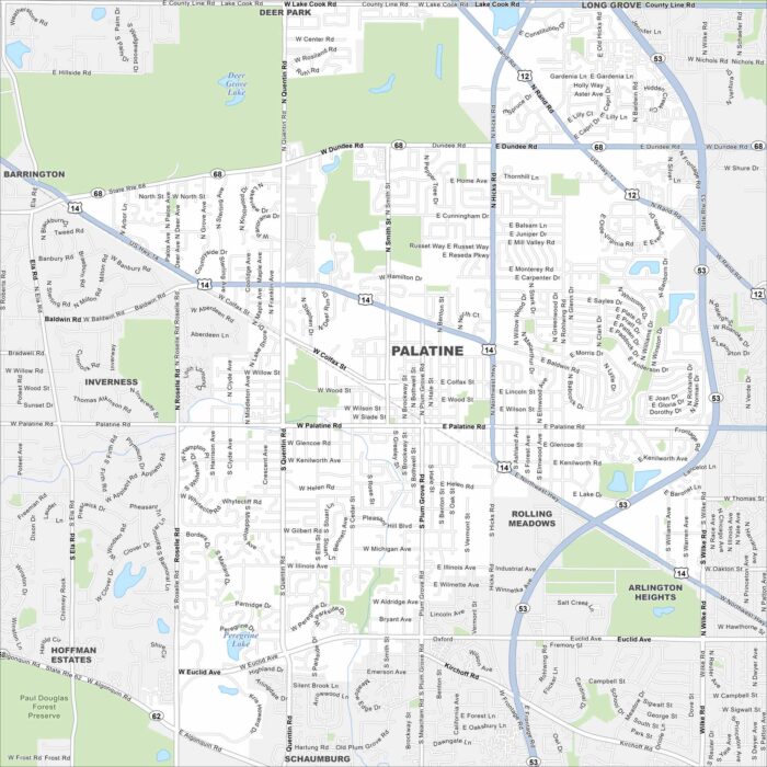 Palatine Map Illinois