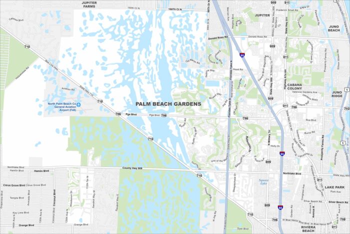 Palm Beach Gardens Map Florida