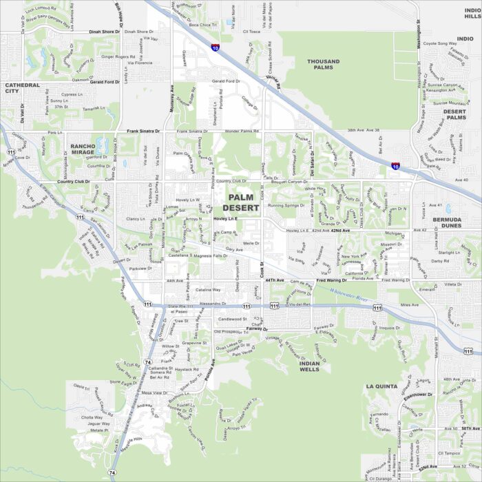 Palm Desert Map California