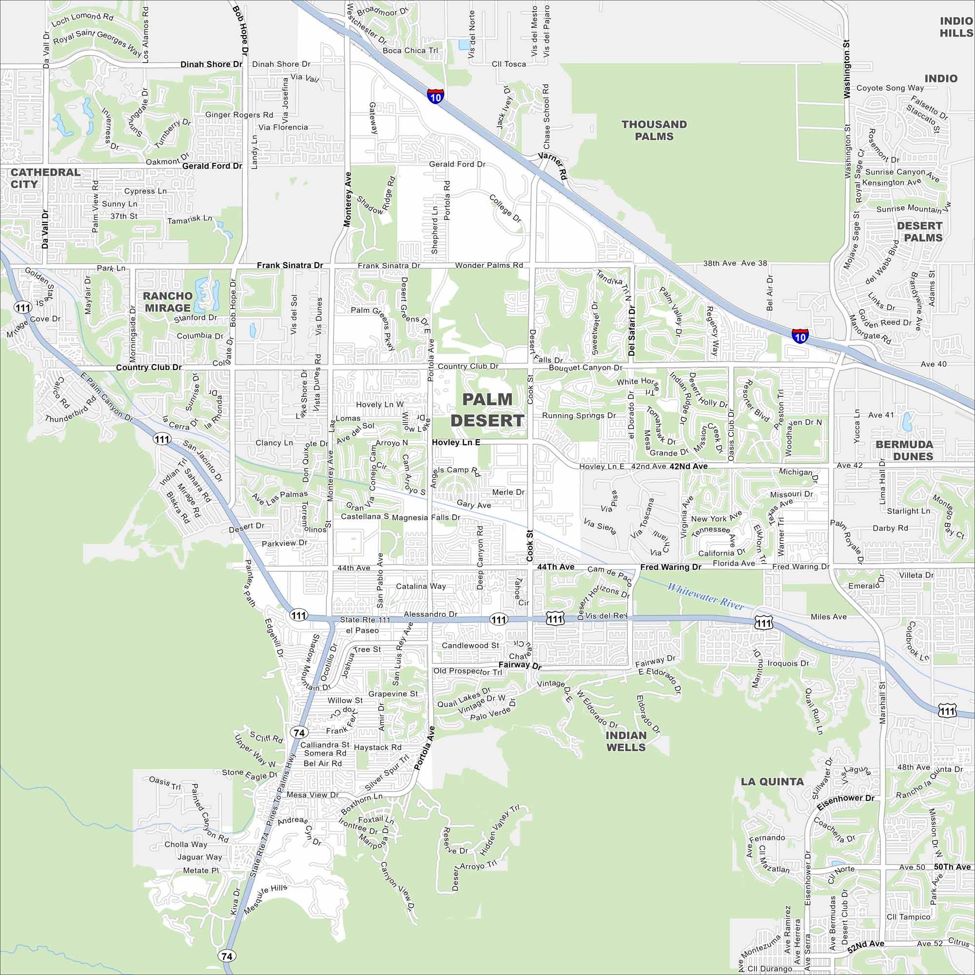 Palm Desert Map California