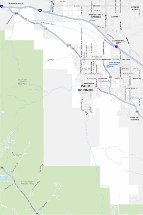 Palm Springs Map California