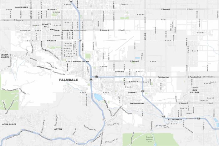 Palmdale Map California