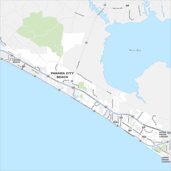 Panama City Beach Map Florida