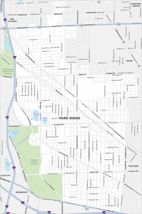 Park Ridge Map Illinois