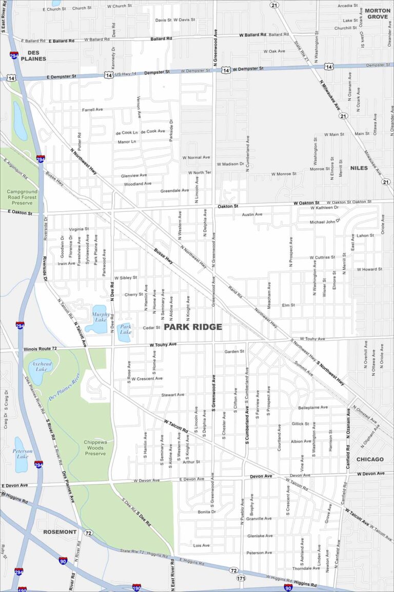 Park Ridge Location Map of Park Ridge, Illinois - US Maps