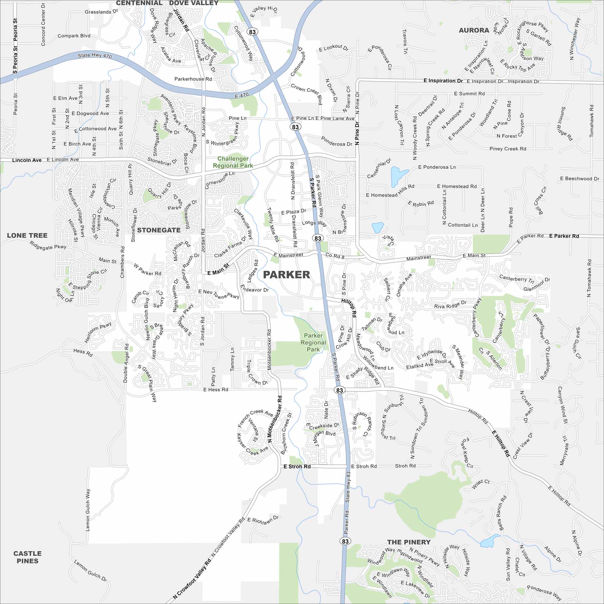 Parker Map Colorado