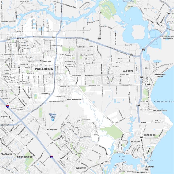Pasadena Map Texas