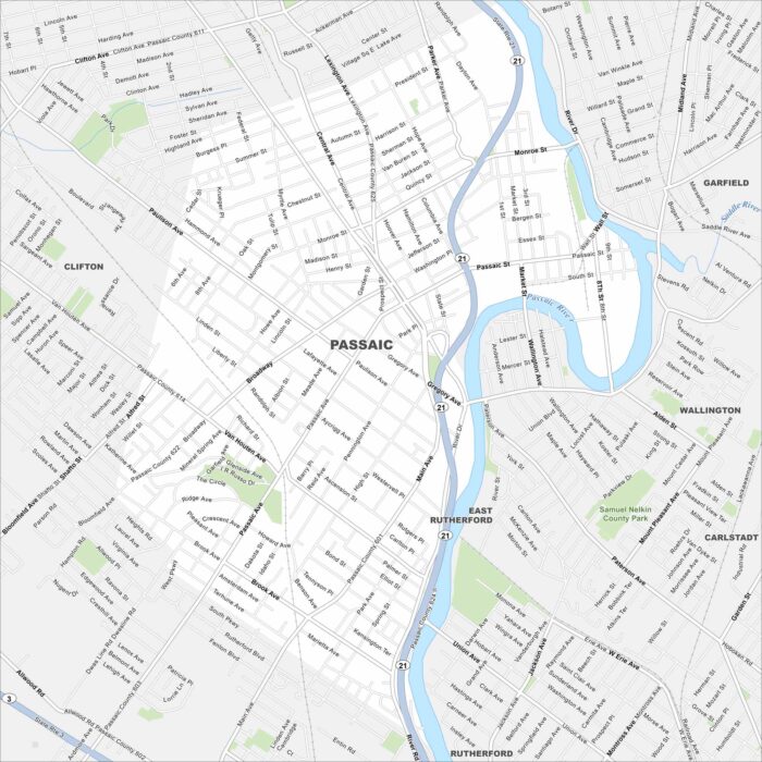 Passaic Map New Jersey