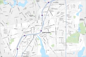 Pawtucket Map Rhode Island