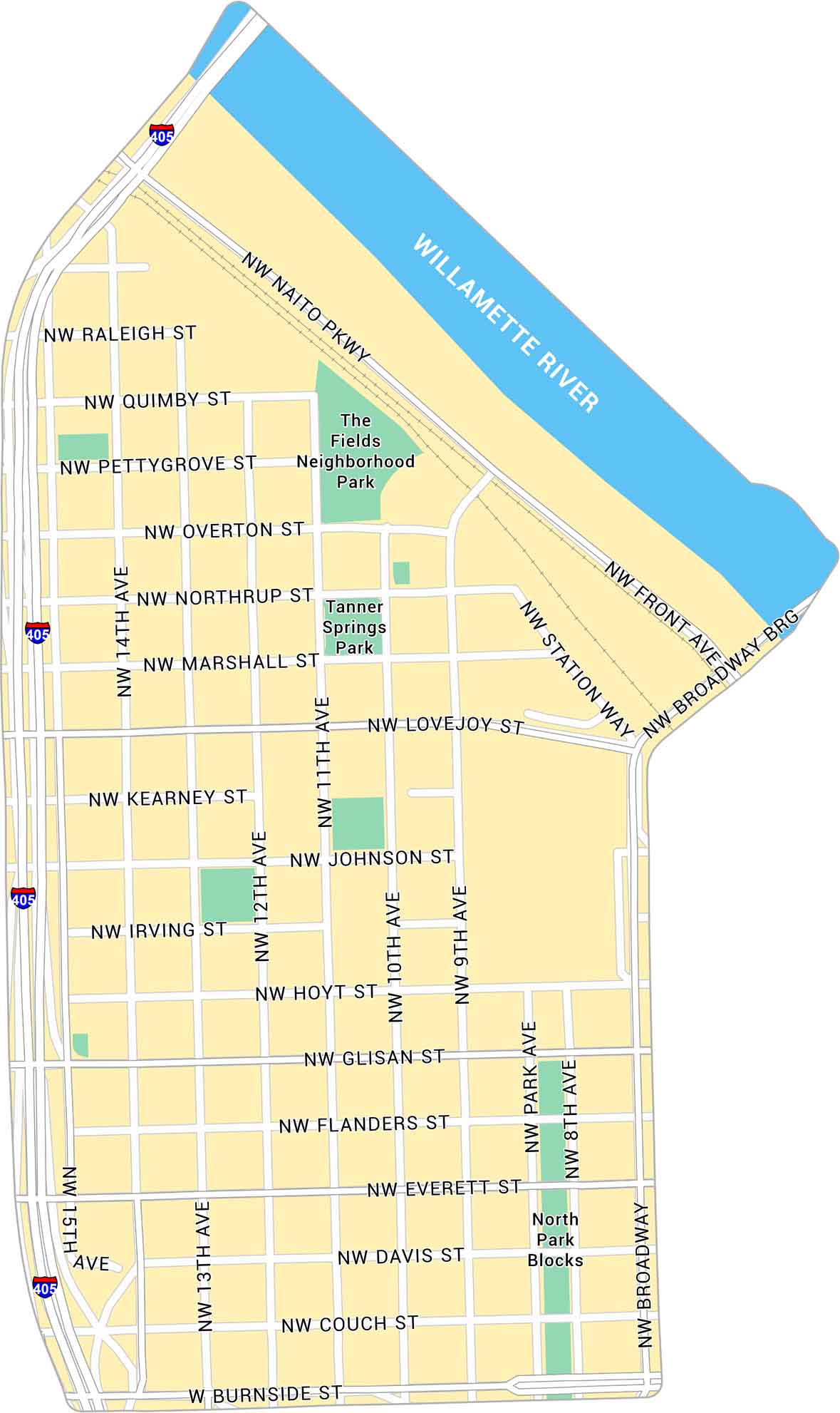 Pearl District Map Portland