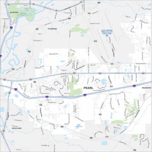 Pearl Map Mississippi