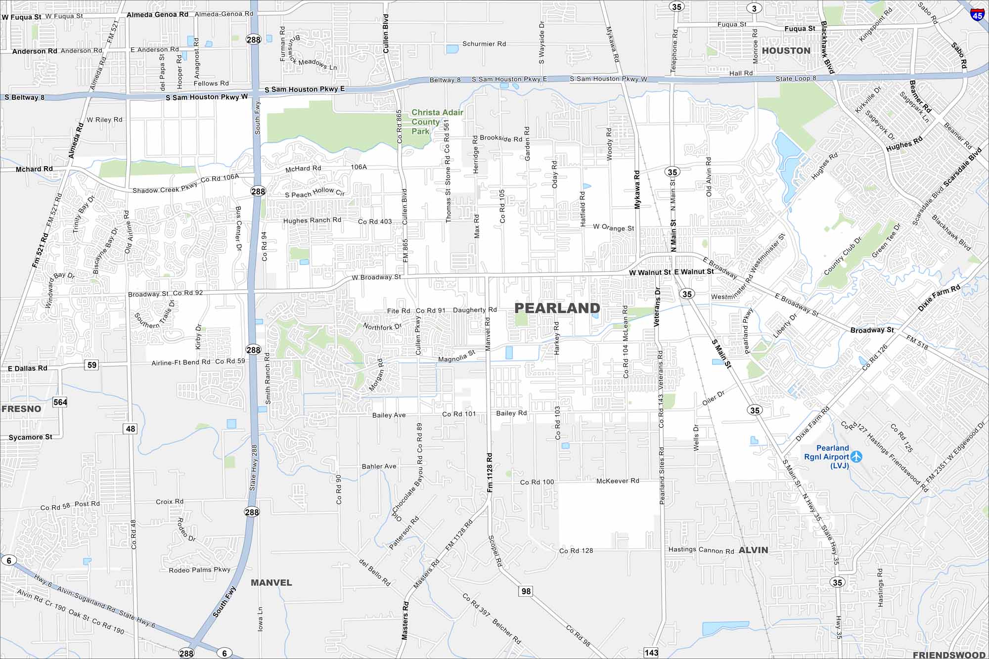 Pearland Map Texas