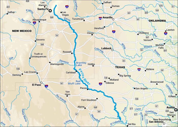 Pecos River Map