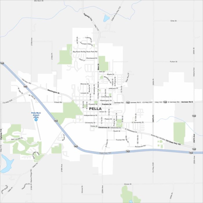 Pella Map Iowa