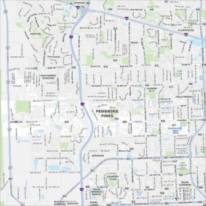 Pembroke Pines Map Florida
