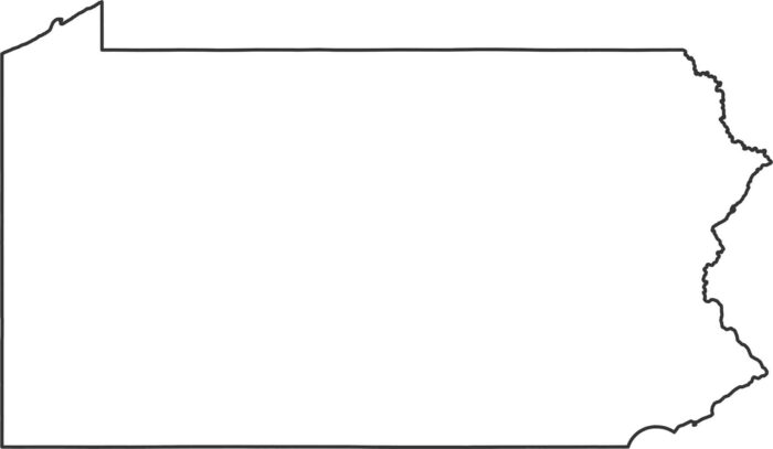 Pennsylvania Outline Map