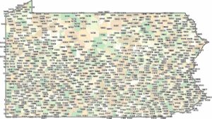 Pennsylvania Zip Code Map