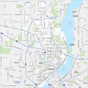 Peoria Map Illinois