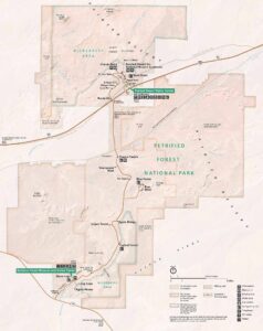 Petrified Forest National Park Map