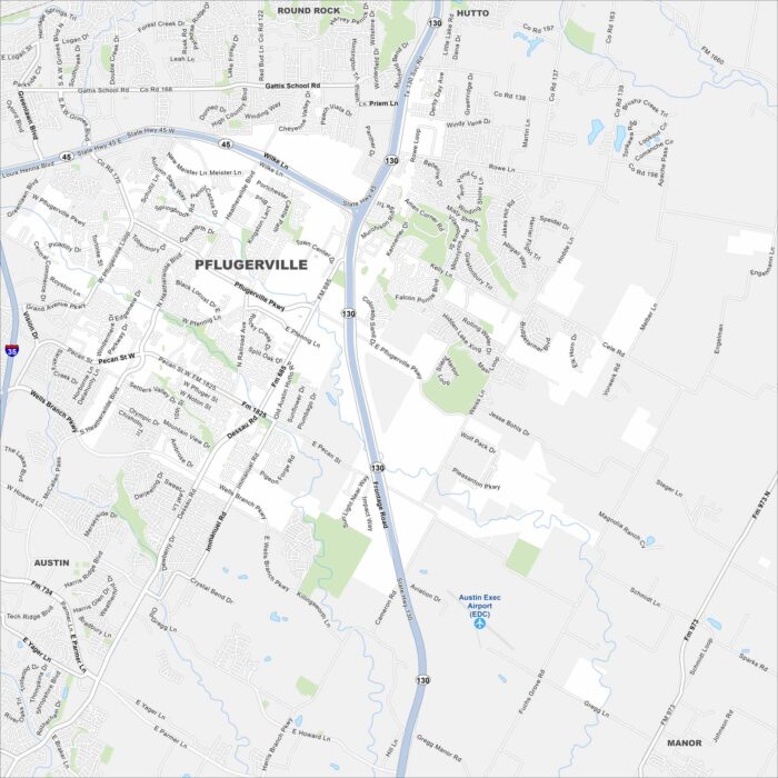 Pflugerville Map Texas