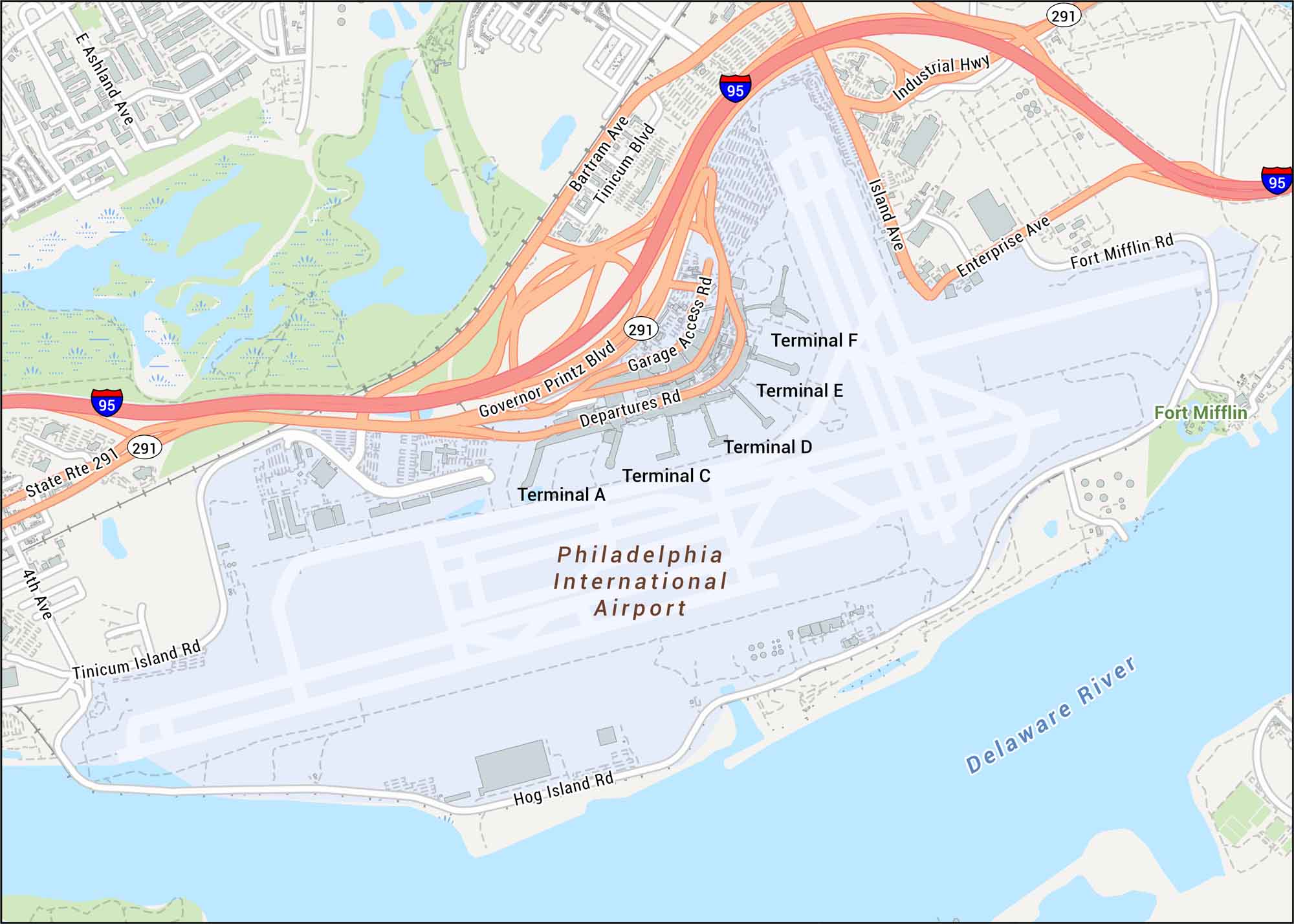 Philadelphia International Airport Map