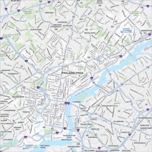 Philadelphia Map Pennsylvania