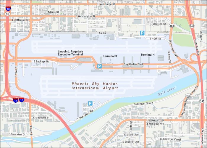 Phoenix Airport Map