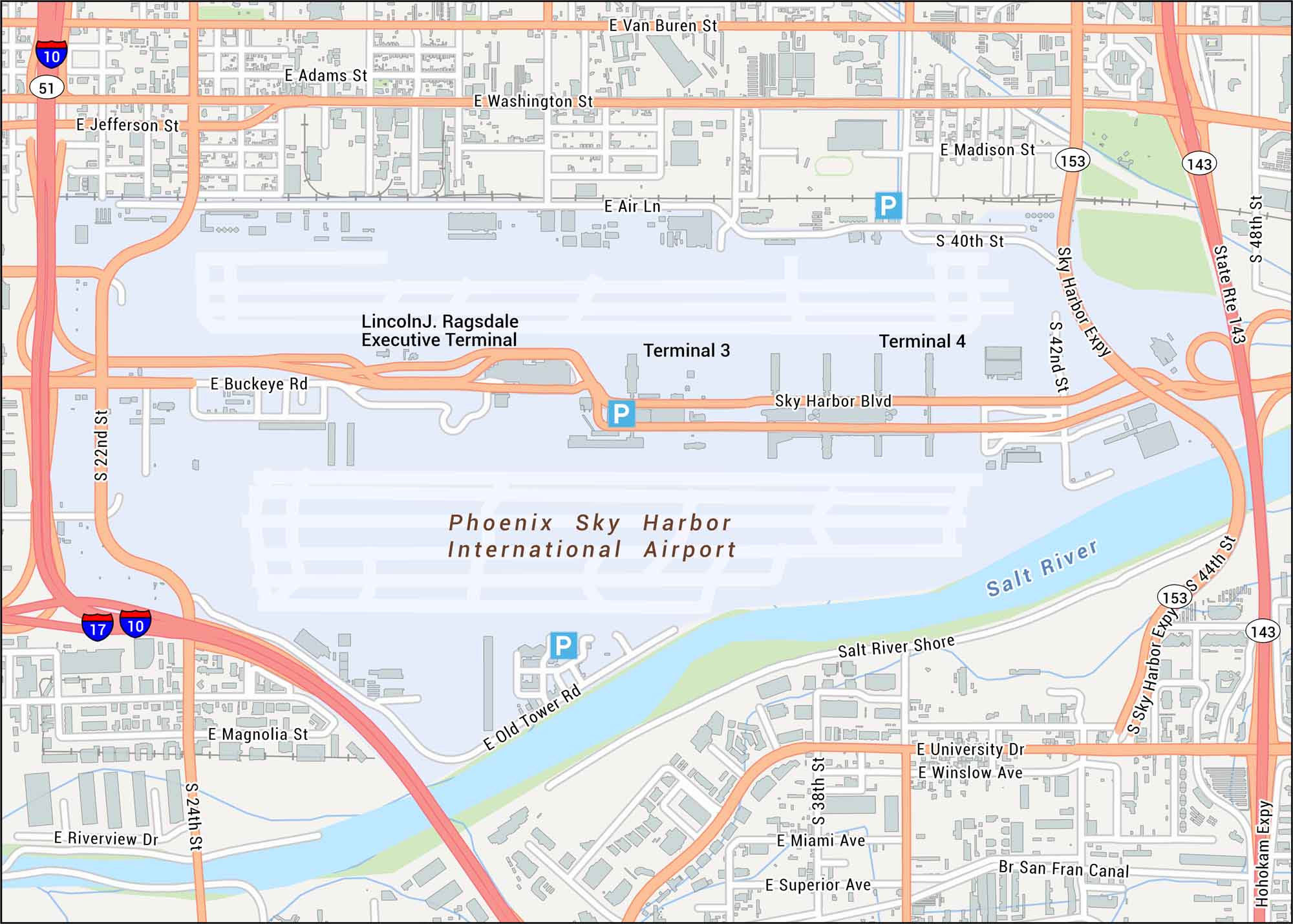 Phoenix Airport Map