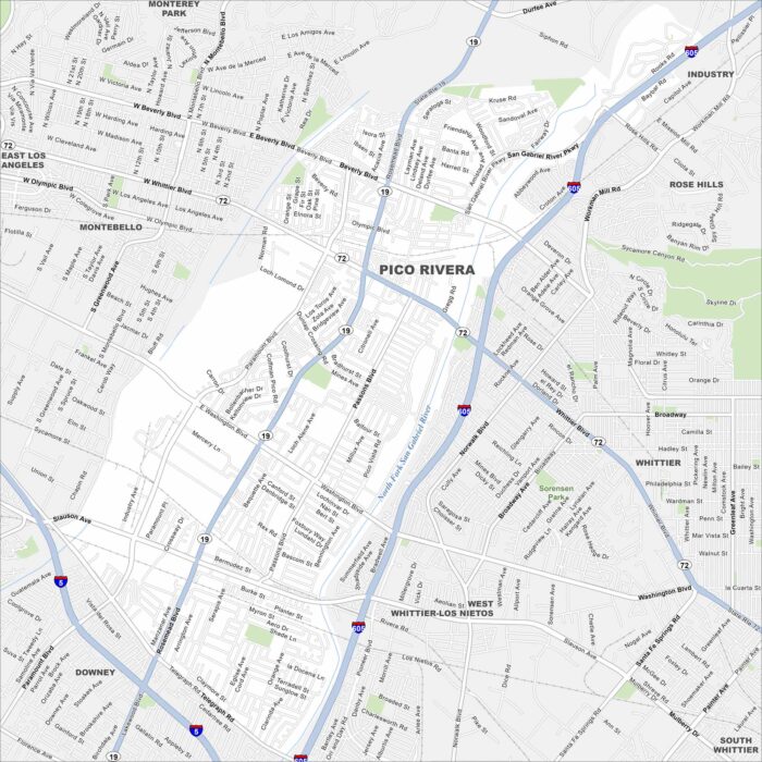 Pico Rivera Map California