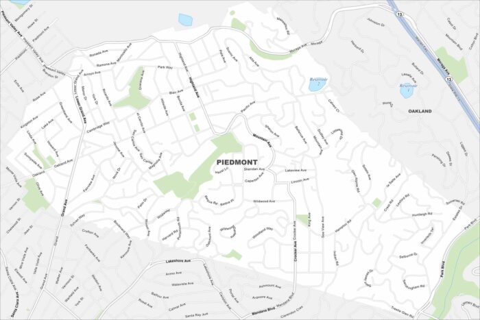 Piedmont Map California