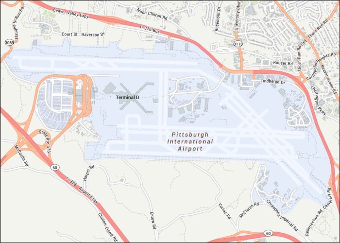 Pittsburgh International Airport Map