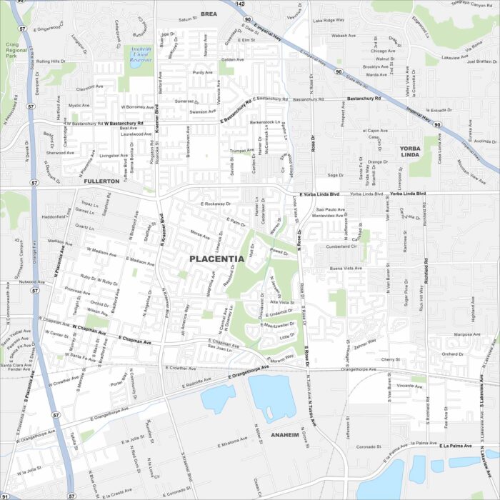 Placentia Map California