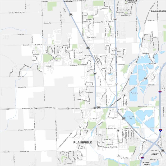 Plainfield Map Illinois