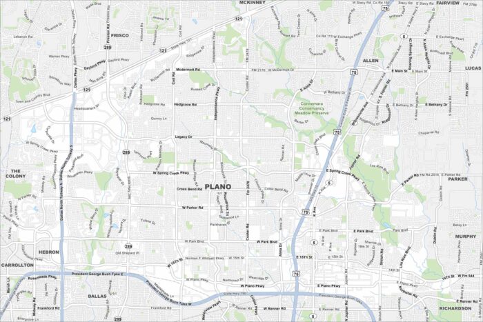 Plano Map Texas