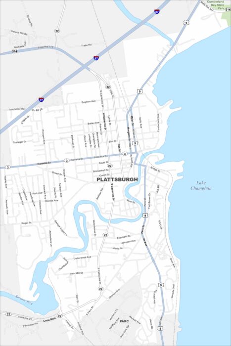 Plattsburgh Map New York