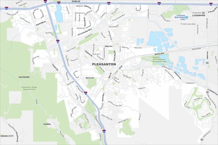Pleasanton Map California