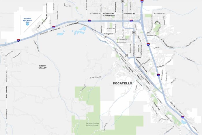 Pocatello Map Idaho