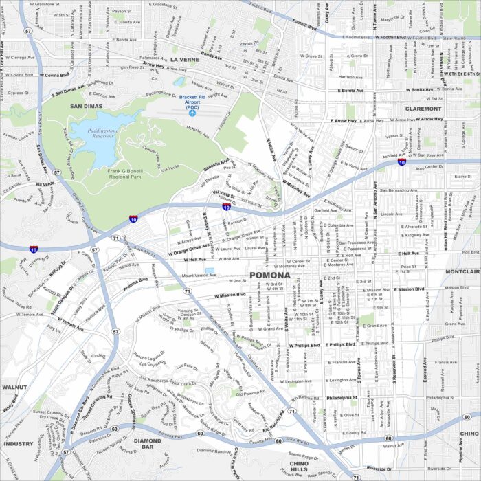 Pomona Map California
