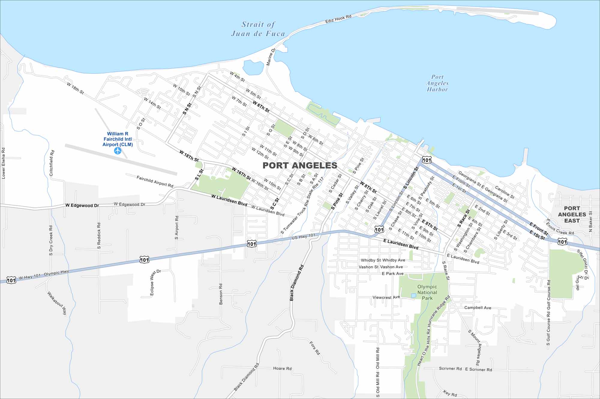 Port Angeles Map Washington