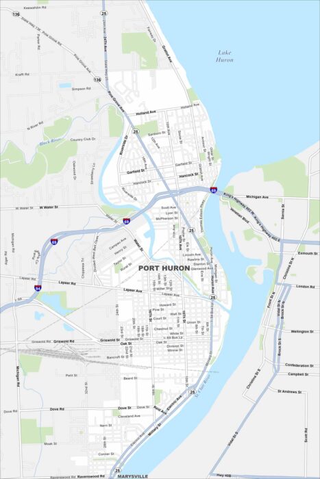 Port Huron Map Michigan