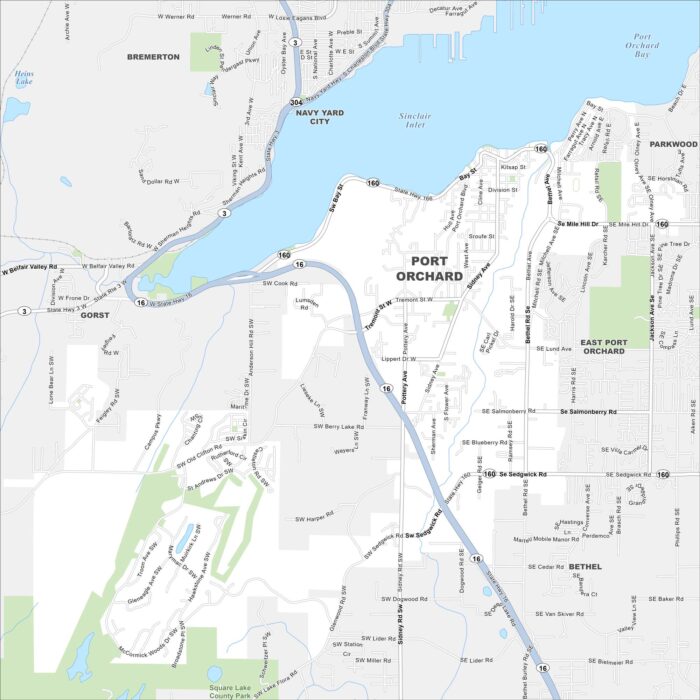 Port Orchard Map Washington