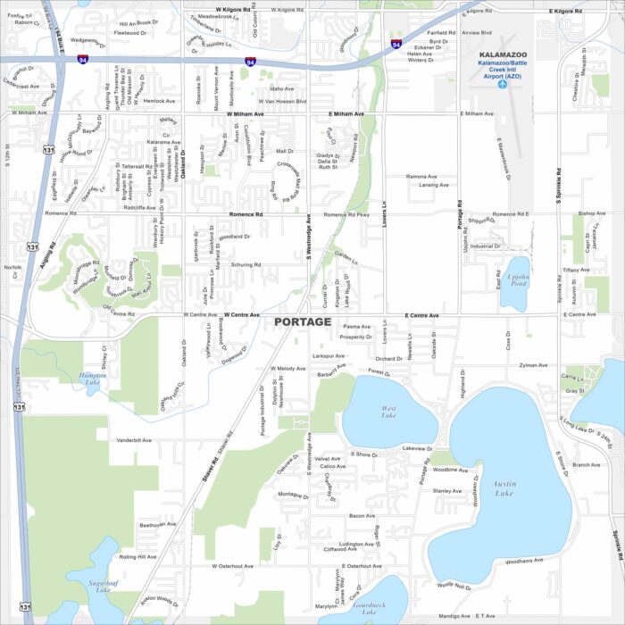 Portage Map Michigan