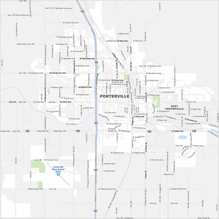 Porterville Map California