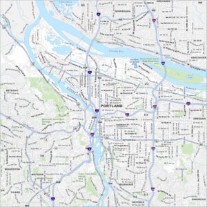 Portland Map Oregon