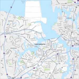 Portsmouth Map Virginia