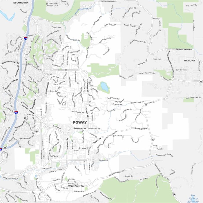Poway Map California