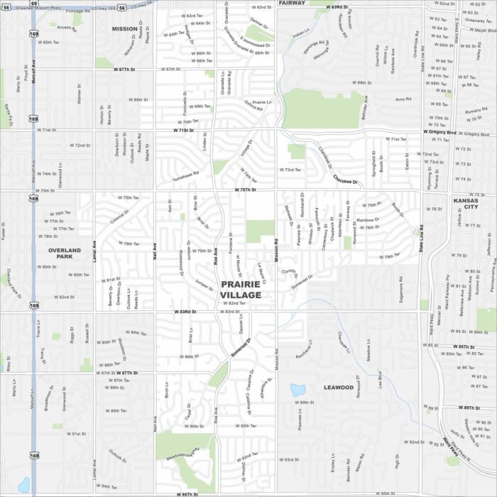 Prairie Map Kansas