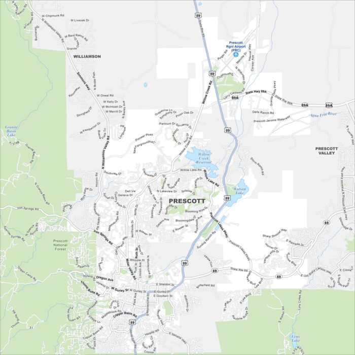 Prescott Map Arizona