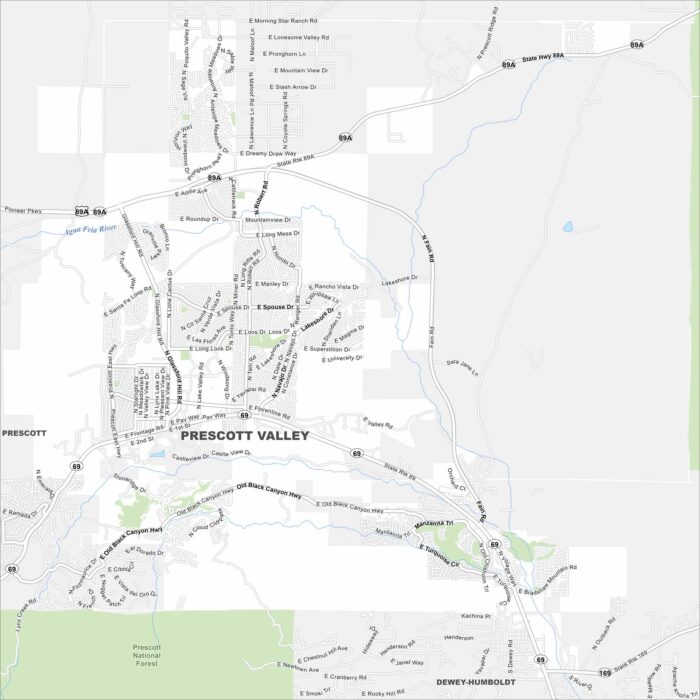 Prescott Valley Map Arizona