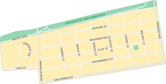 Presidio Heights Map San Francisco